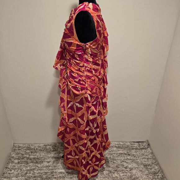 Ulla Johnson Lali Handmade 100% Silk Gown Dress Tigerlily Sz 6 One Shoulder Maxi - Picture 5 of 16